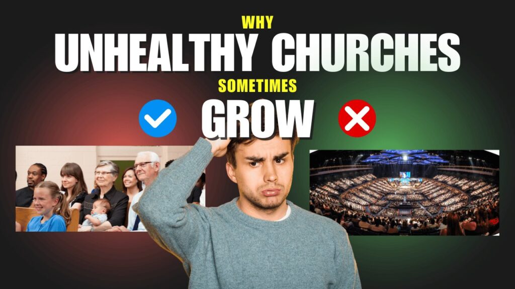 Image of why unhealthy churches sometimes grow from The Malphurs Group, an organization helping with Church Revitalization, Health, Growth, and Discipleship Resources