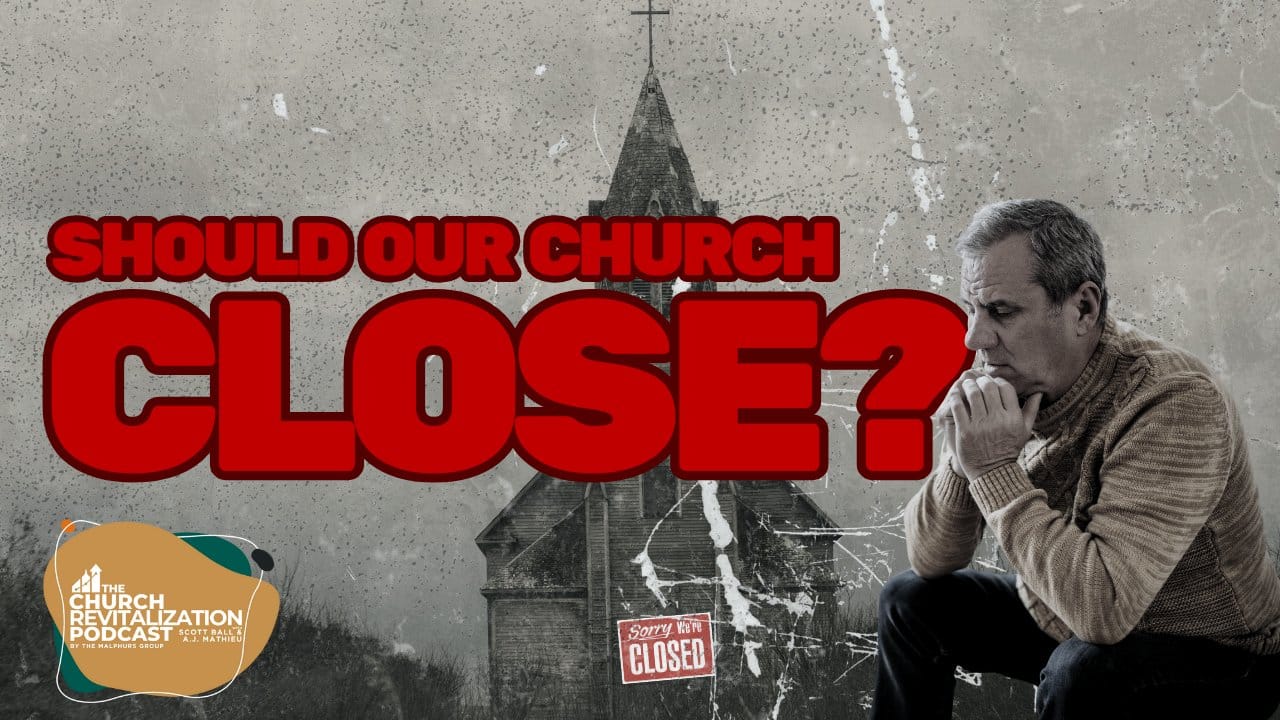 Image of the decision to revitalize or close a church from The Malphurs Group, an organization helping with Church Revitalization, Health, Growth, and Discipleship Resources